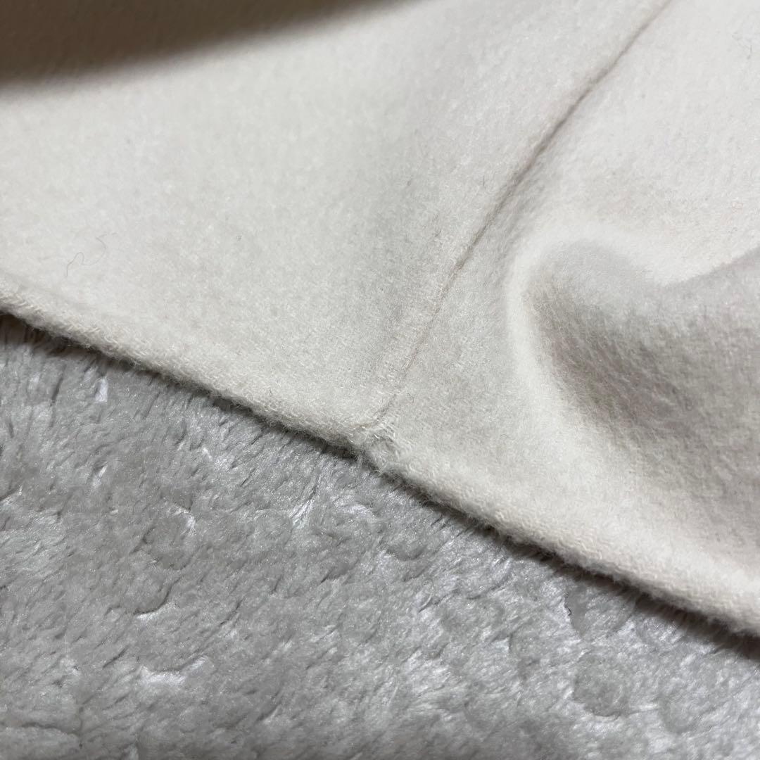 hatsu　ノーカラーコート　ロングコート　ダブルフェイス　リバー