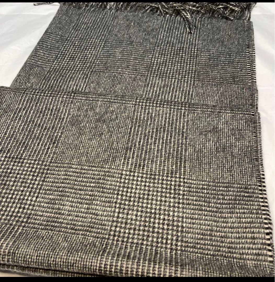 極美品 ジョンストンズ カシミヤ100％ 大判ストール グレー 国内正規品