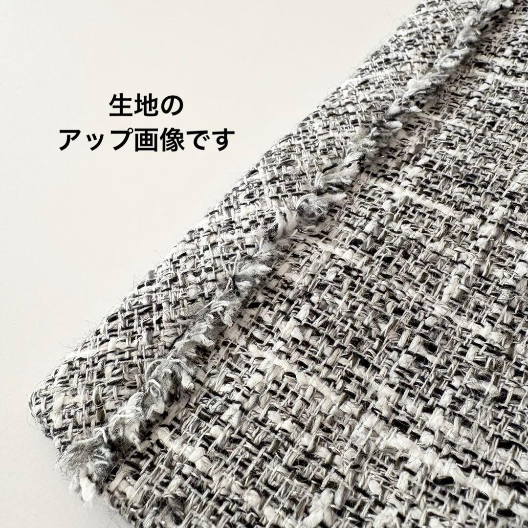 極美品★大きいサイズ★近年モデル★アンタイトル★ノーカラーツイードジャケット★4