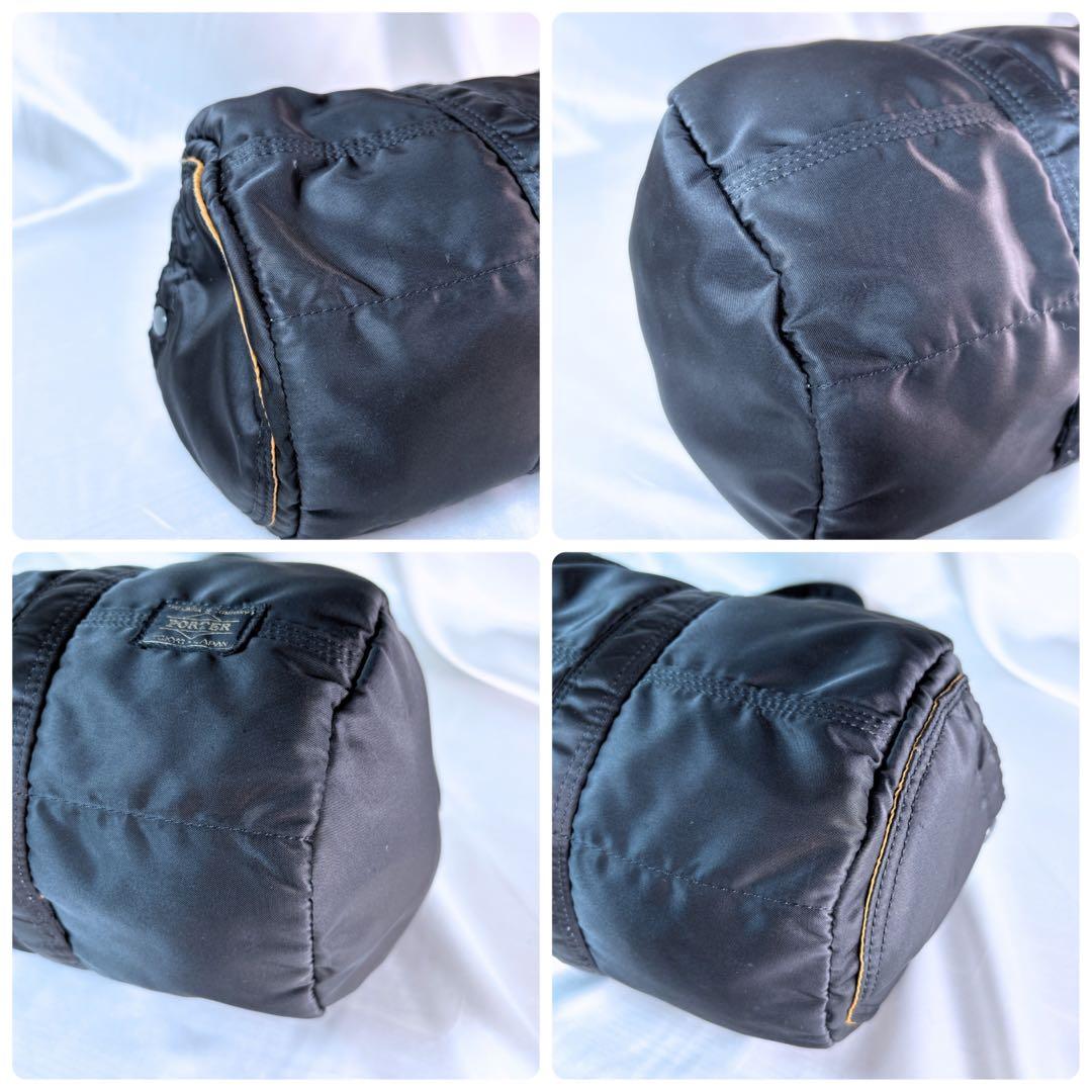 希少 廃盤品 PORTER TANKER ミニボストンバッグ ドラム型 ブラック