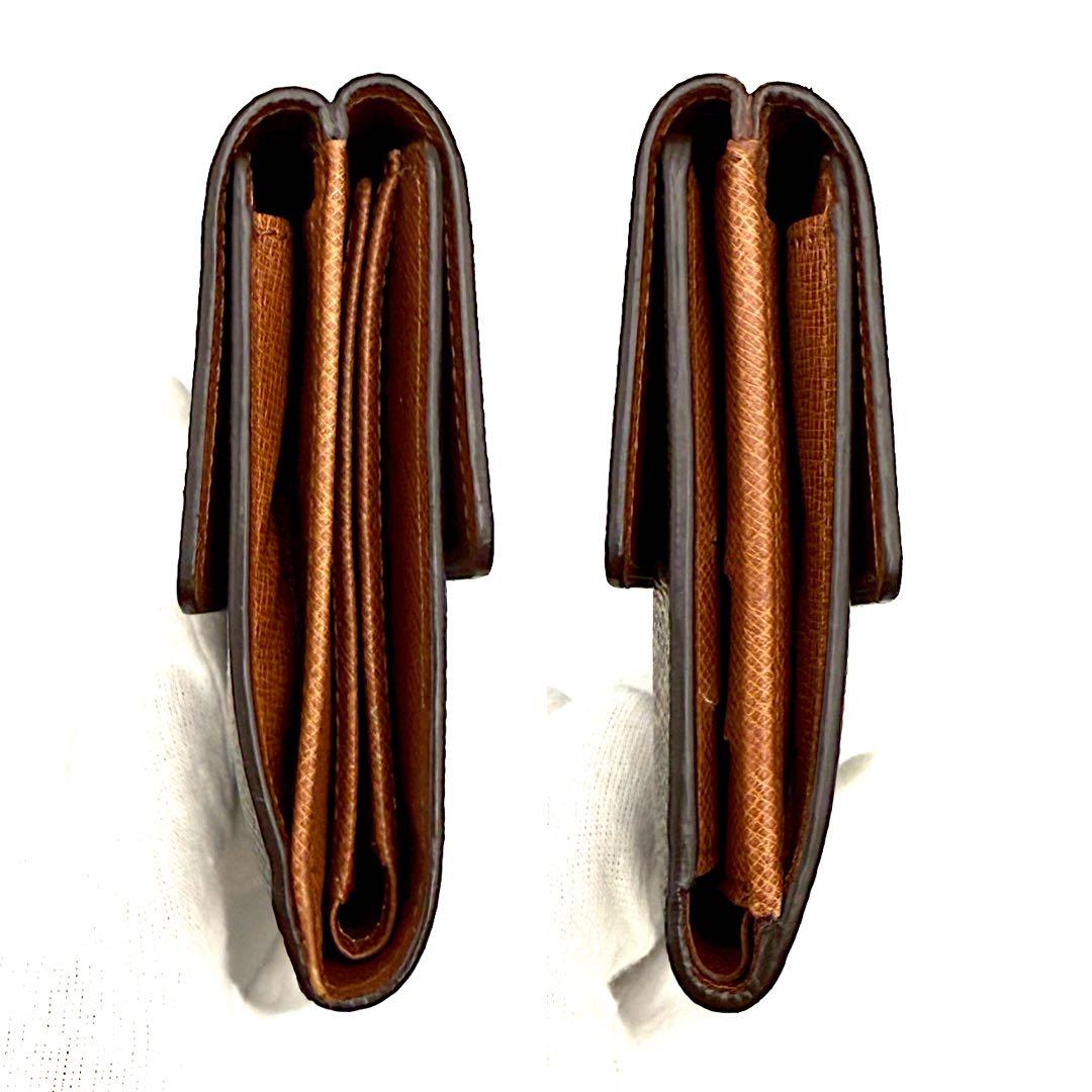 ルイヴィトン 三つ折り財布 ポルトモネビエカルトクレディ モノグラム ブラウン