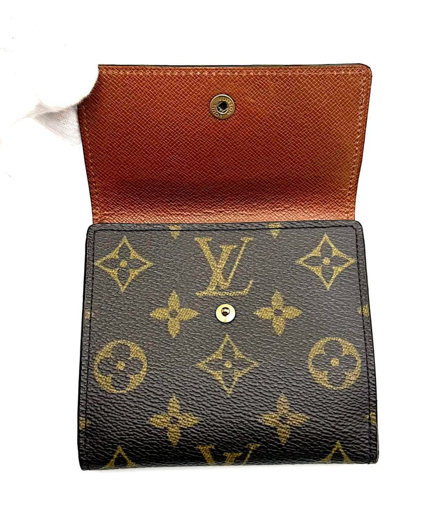 ルイヴィトン 三つ折り財布 ポルトモネビエカルトクレディ モノグラム ブラウン