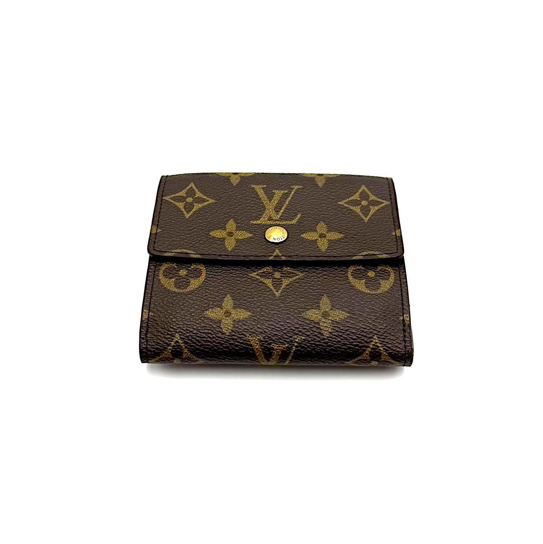 ルイヴィトン 三つ折り財布 ポルトモネビエカルトクレディ モノグラム ブラウン