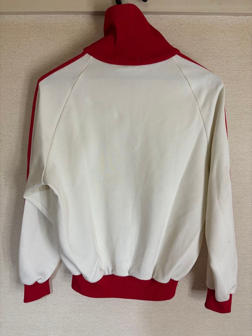 80's adidas トラックジャケット　デサント製　赤 白