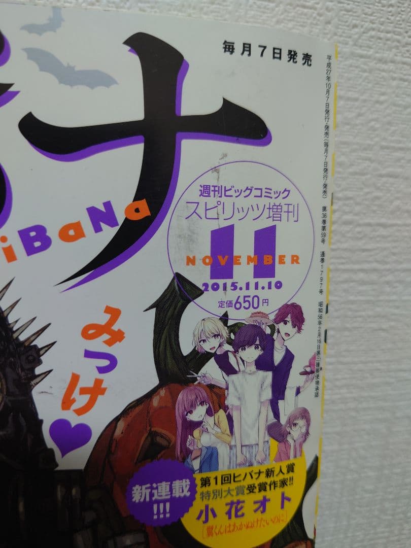 ヒバナ　2015年11月号　ドロヘドロ表紙