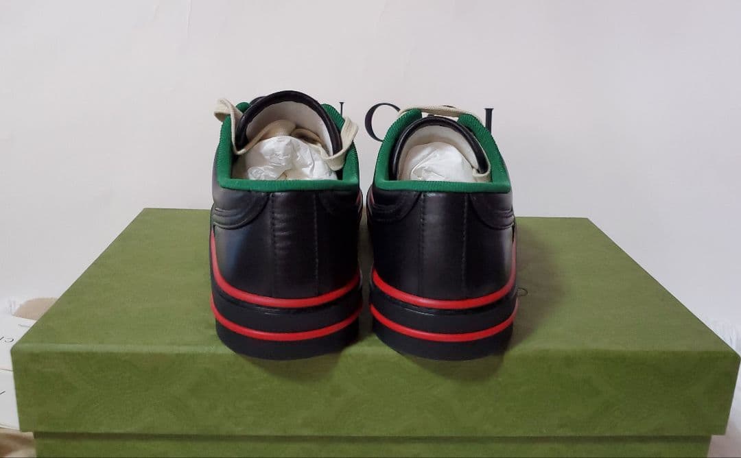 ✨️新品✨️ GUCCI テニス スニーカー ブラック レザー 35.5