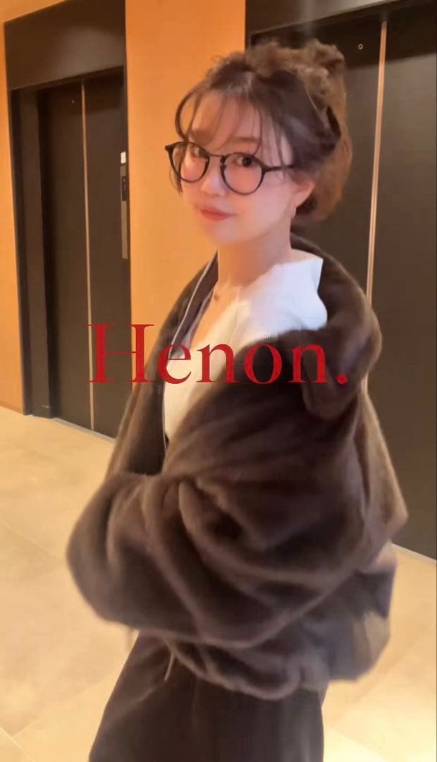 Henon. ヘノン　ECO FUR BLOUSON エコファーブルゾン　今期