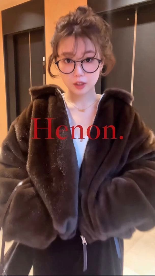 Henon. ヘノン　ECO FUR BLOUSON エコファーブルゾン　今期