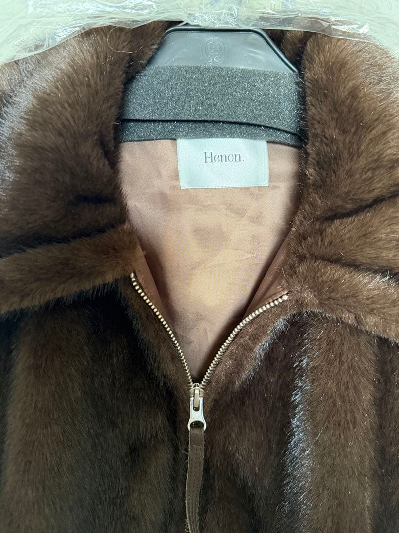 Henon. ヘノン　ECO FUR BLOUSON エコファーブルゾン　今期