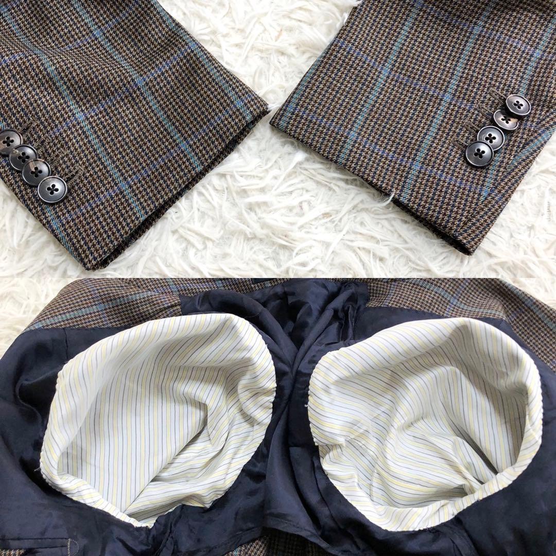 極美品✨ガブリエレパジーニ 3ピース スーツ ペンチェック ブラウン系 48