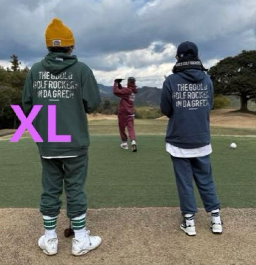 XL goold golf rockers スネークフーディー セットアップ 青