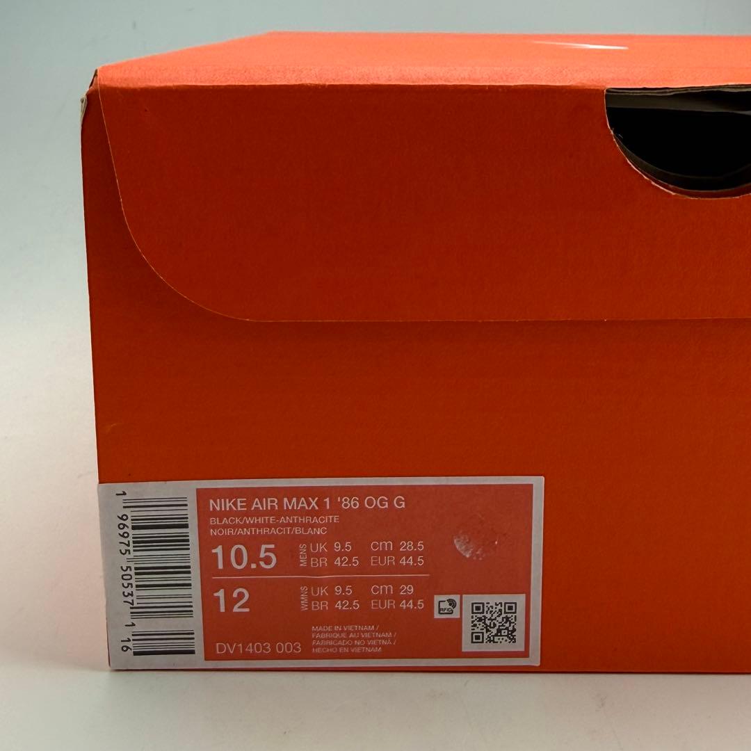 28.5cm ナイキ エアマックス1 '86 OG ゴルフ \" ブラック” 黒