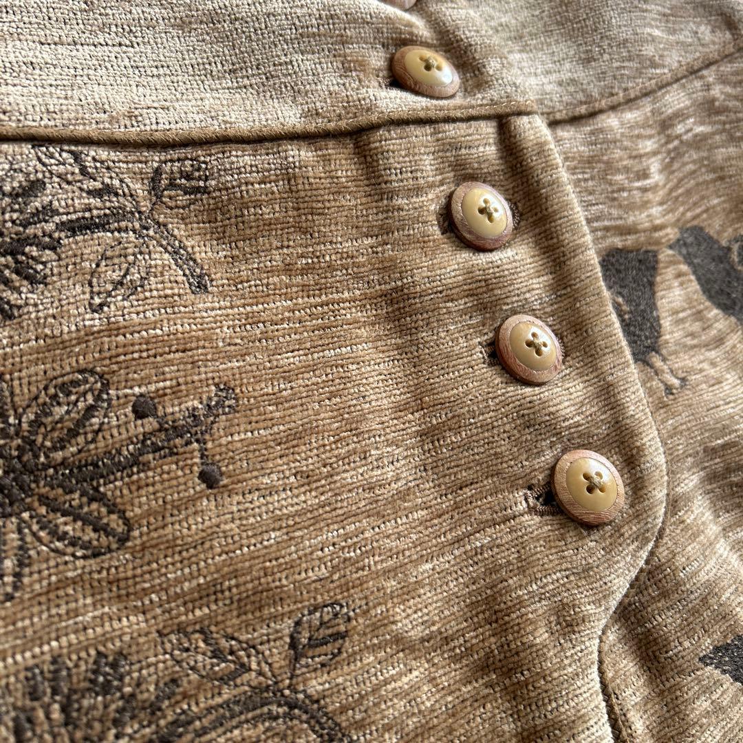 ミナ ペルホネンtori to hana (鳥と花)テキスタイルのスカート