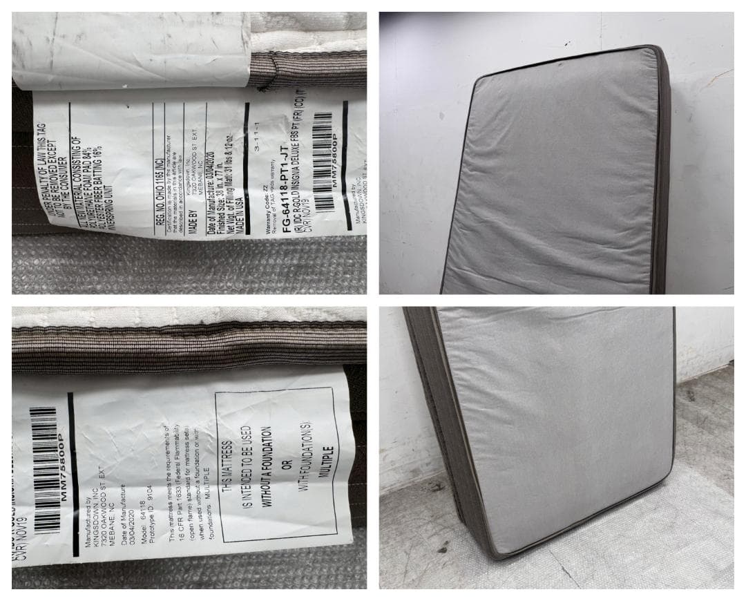 T7314☆展示品☆レガリア☆インシグニアDX☆キングスダウンシングルマットレス