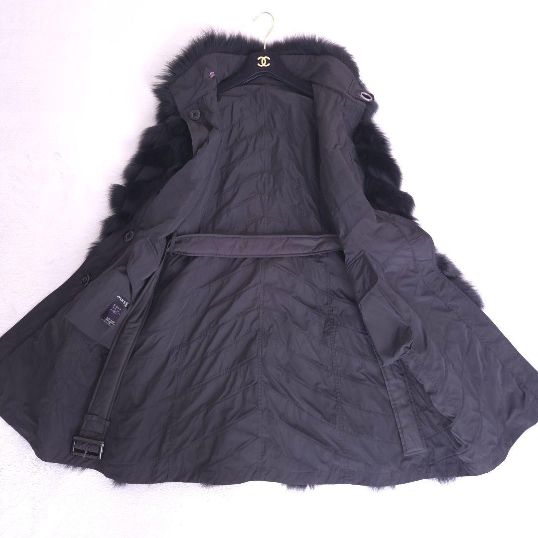 極美品 イタリヤ 高級 フォックスファーコート リバーシブル XL 大きいサイズ