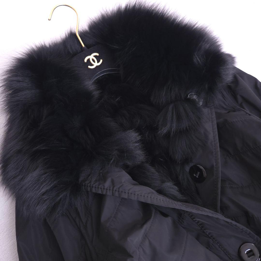 極美品 イタリヤ 高級 フォックスファーコート リバーシブル XL 大きいサイズ