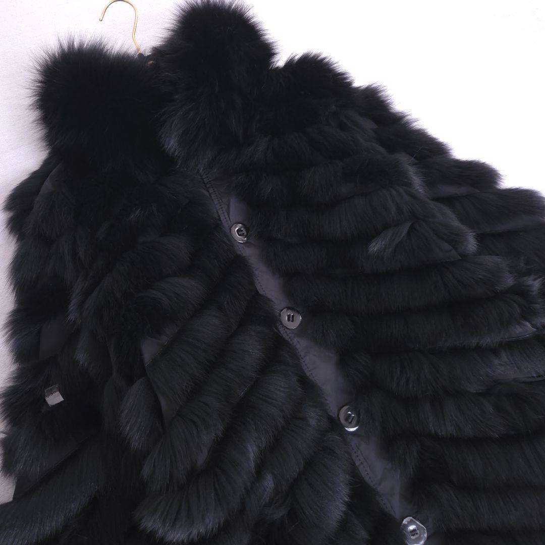 極美品 イタリヤ 高級 フォックスファーコート リバーシブル XL 大きいサイズ