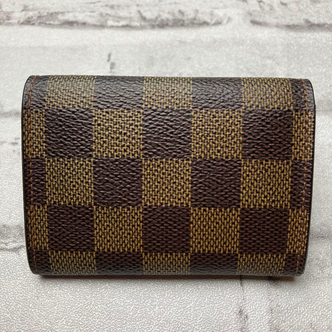 ルイヴィトン☆ケース　ダミエ　ポルトモネプラ　エベヌ　N61930