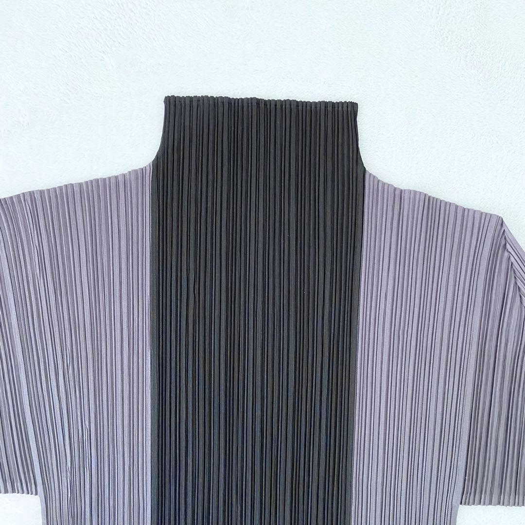 ISSEY MIYAKE PLEATS PLEASE ハイネック　バイカラー長袖