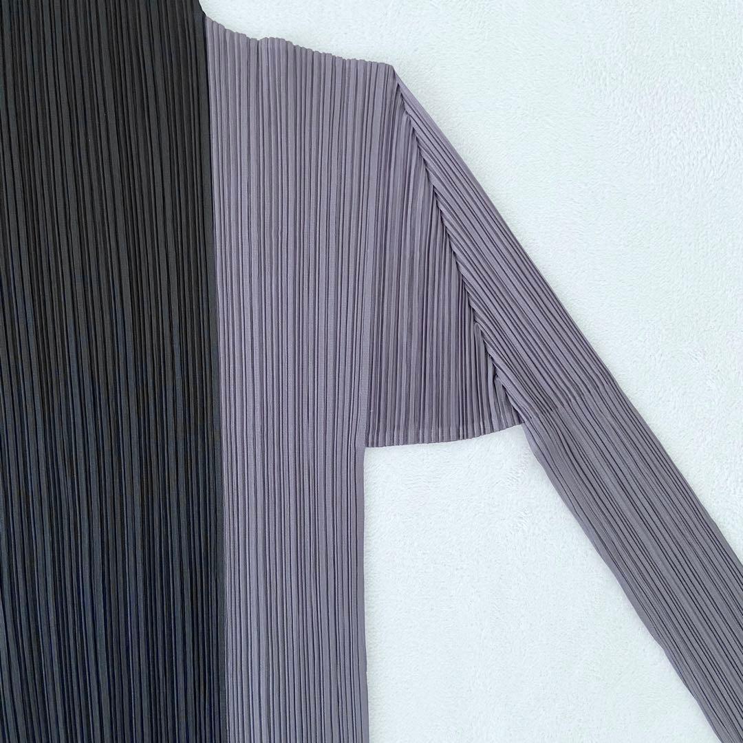 ISSEY MIYAKE PLEATS PLEASE ハイネック　バイカラー長袖