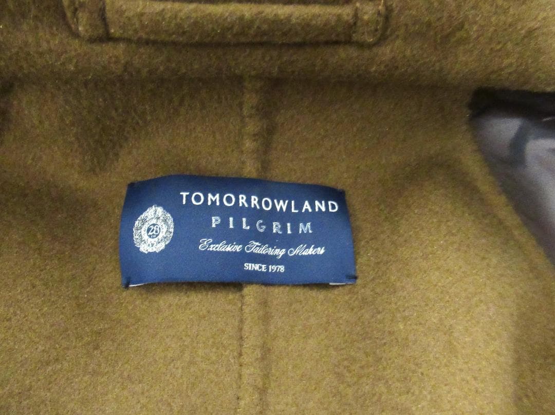 14.3万トゥモローランドPILGRIM COLOMBO生地 カシミヤ混コート