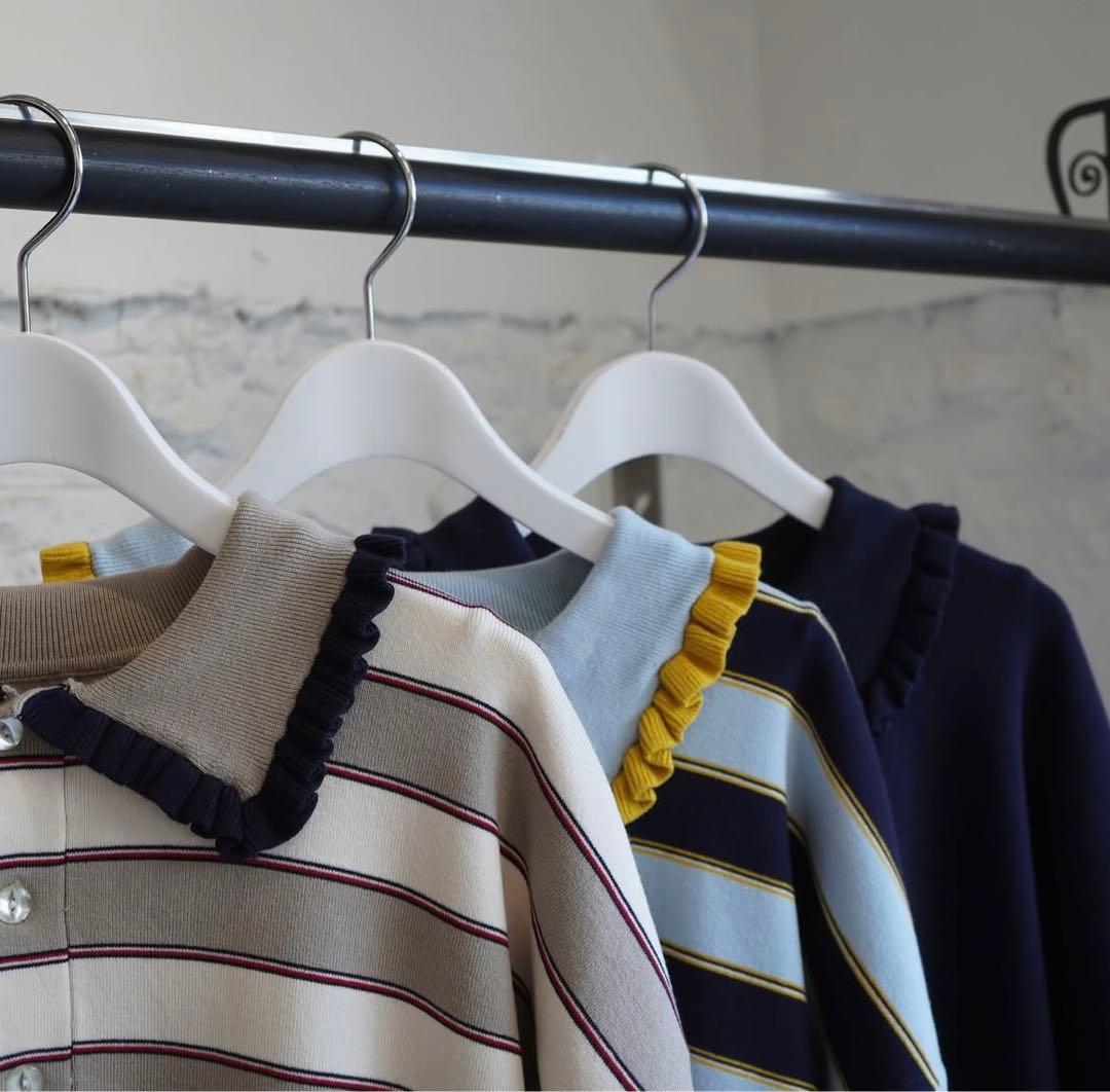 新品　rhodolirion Frill Polo Sweater ポロシャツ