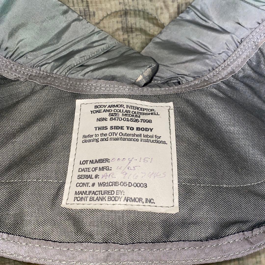 米軍実物　放出品　OTV ACU UCP 首　襟　喉　プロテクター　ソフトアーマ