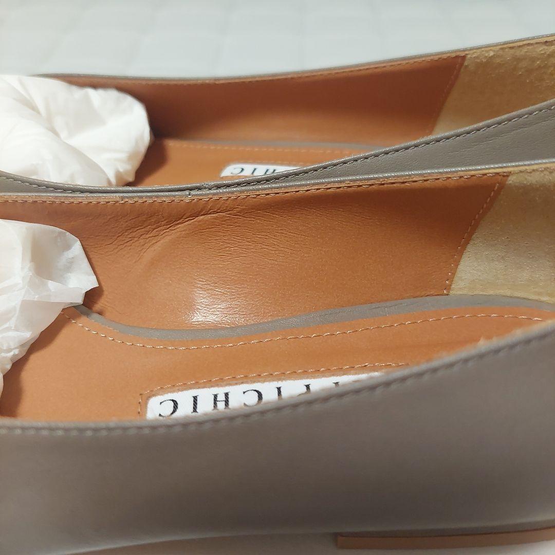 ９/5まで出品、最終お値下げ:ピッピシック　ビジュー　　フラットパンプス　36