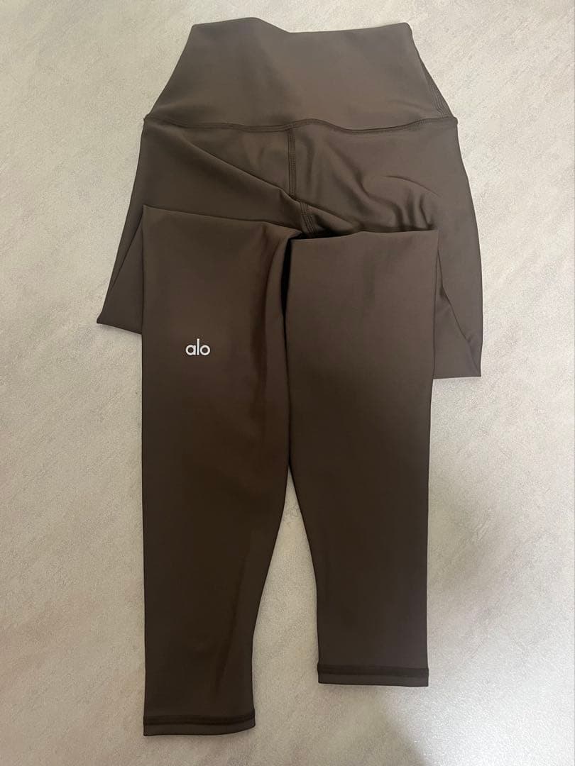 alo ヨガパンツ ブラウン XXSアロールルレモンレギンスヨガウエアピラティス