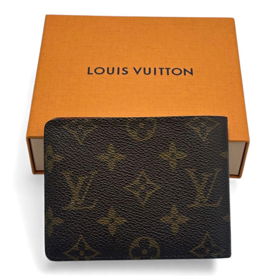 【美品】ルイヴィトン モノグラム 二つ折り財布 ポルトフォイユ・ミュルティプル