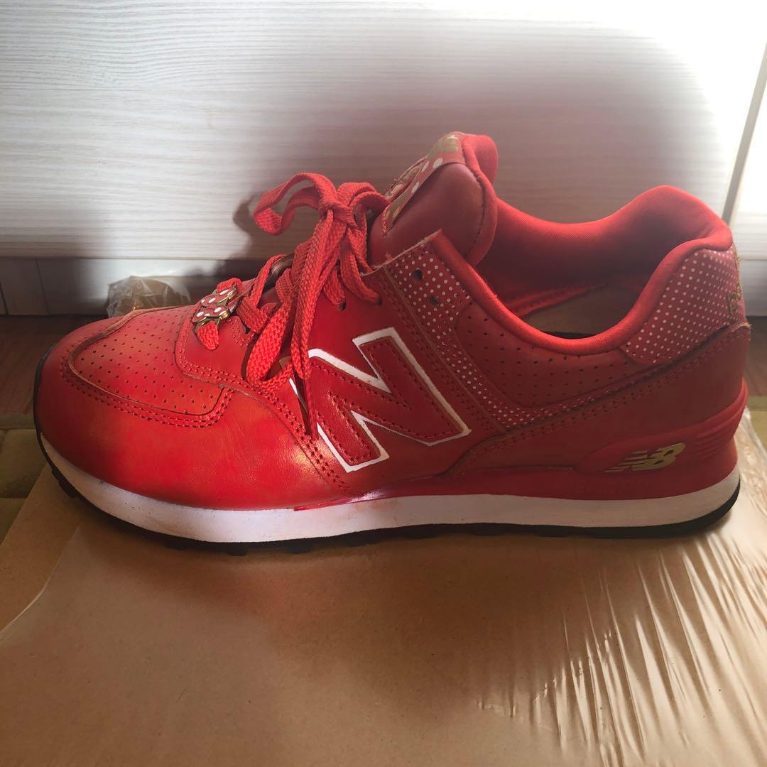 new balance 赤 スニーカー ディズニー コラボ ミニーちゃんモデル