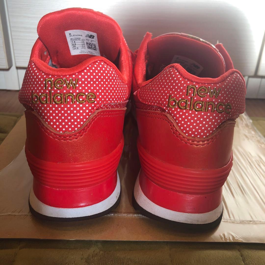 new balance 赤 スニーカー ディズニー コラボ ミニーちゃんモデル