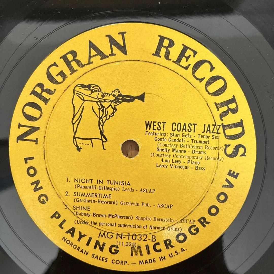 スタンゲッツ 名盤 レコード ウェストコーストジャズ USオリジナルモノ盤