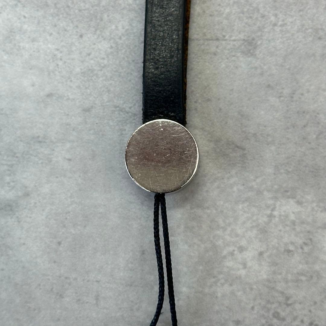 HERMES セリエ 携帯 スマホ レザー ストラップ チャーム シルバー金具