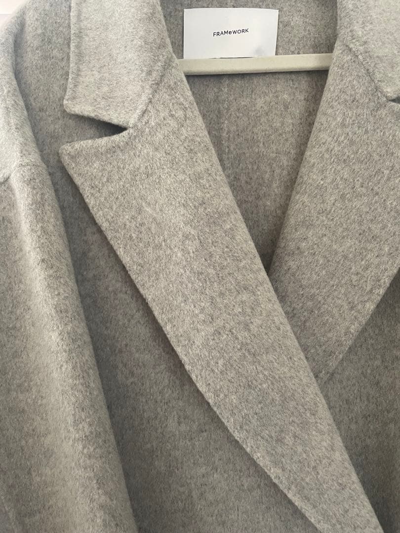 美品FRAMeWORK SUPER160s ダブルブレストコート　スーパー160