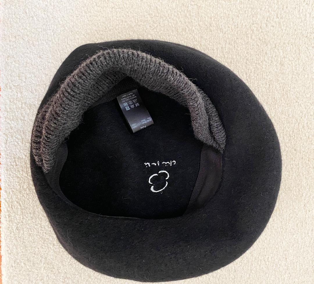 chisaki チサキ ウールフエルトベレー puka　ブラック