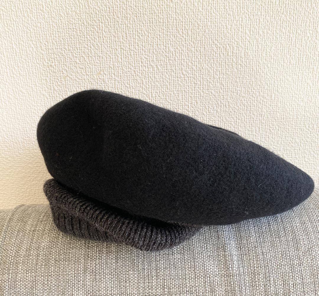 chisaki チサキ ウールフエルトベレー puka　ブラック