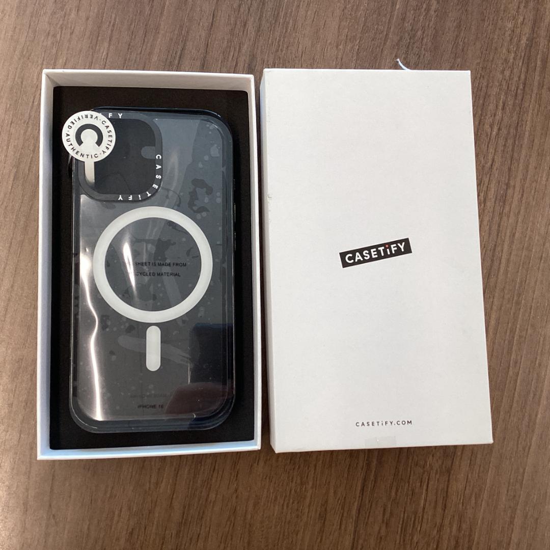 CASETiFY iPhone 16 ケース MagSafe クリア ブラック
