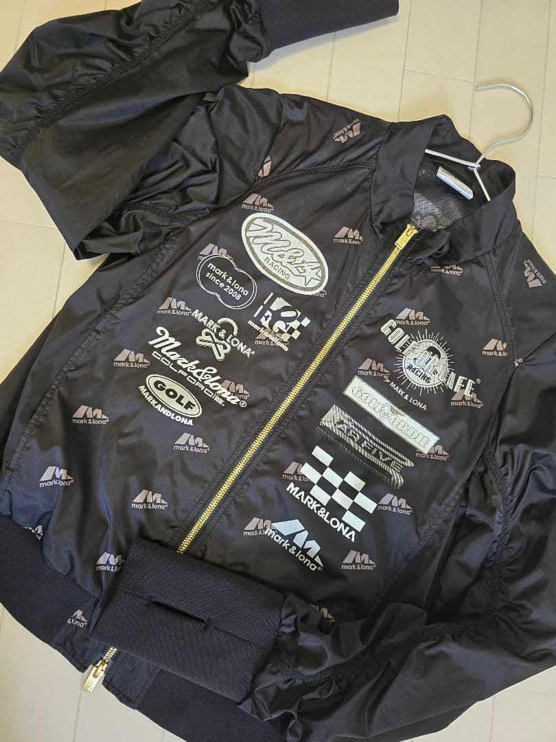 MARK&LONA ロゴ刺繍 ブラックジャケット