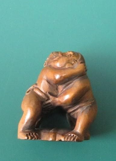 【ナリトラ専用】根付　相撲の取り組(大型)　外4点