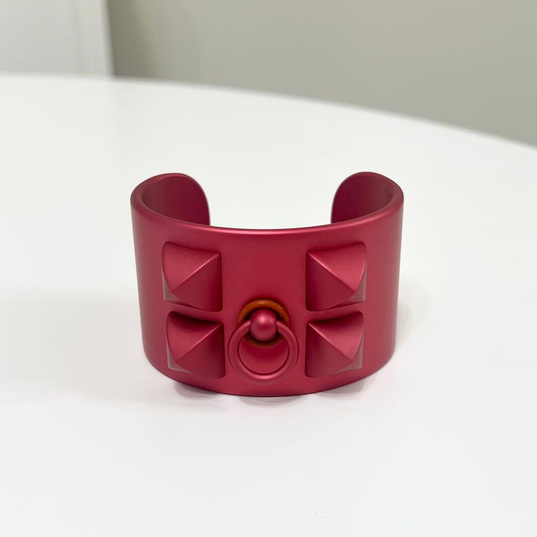 HERMES　エルメス　《コリエ・ド・シアン》　バングル　ローズ【新品】