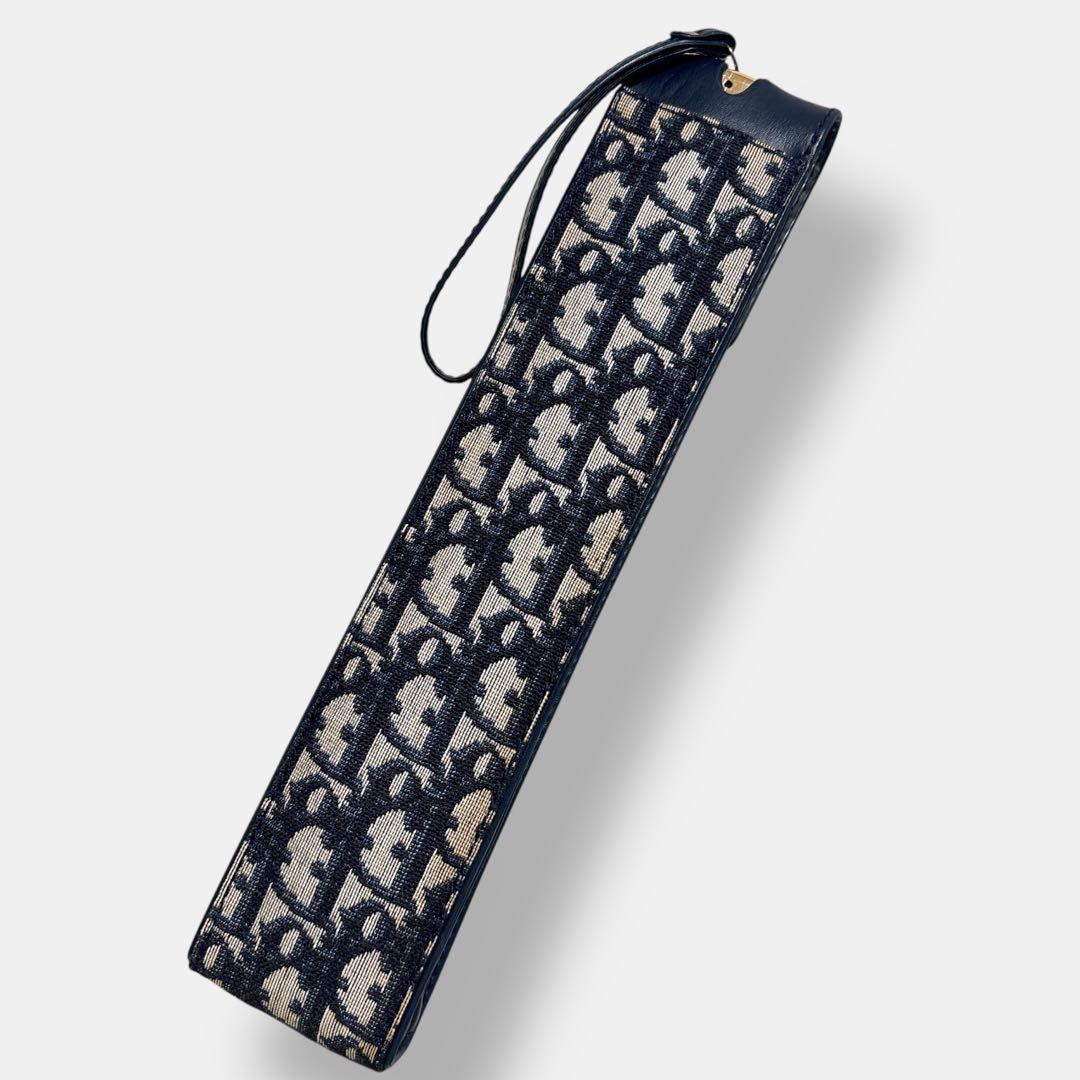 未使用品 ディオール 折りたたみ傘 トロッター オブリーク コンパクト ネイビー