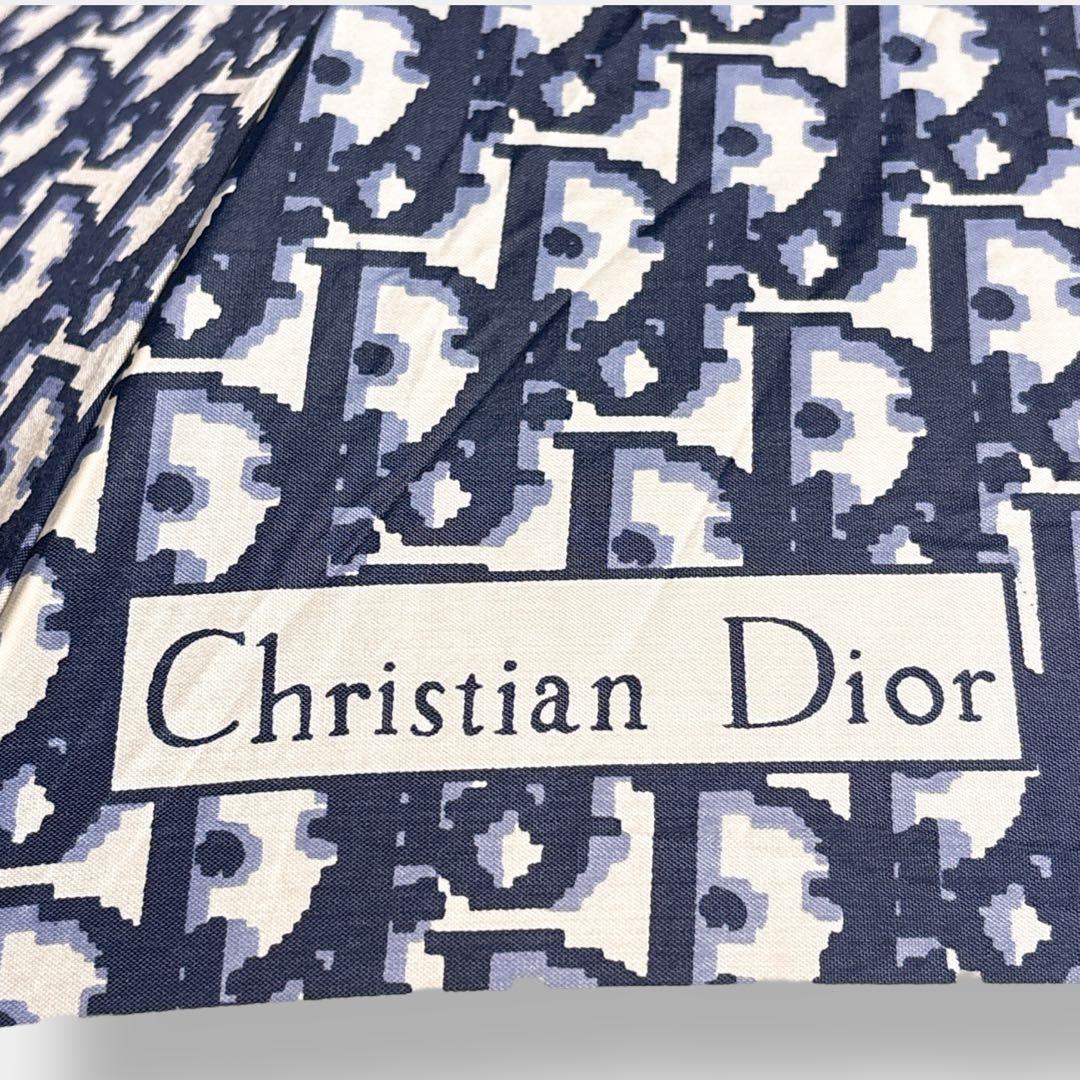 未使用品 ディオール 折りたたみ傘 トロッター オブリーク コンパクト ネイビー