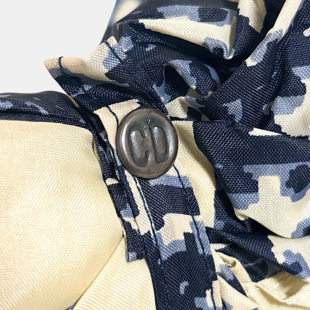 未使用品 ディオール 折りたたみ傘 トロッター オブリーク コンパクト ネイビー