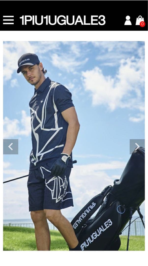 ウノピゥ 1PIU1UGUARE3 黒 ポロ Mサイズ 新品未使用タグ付き