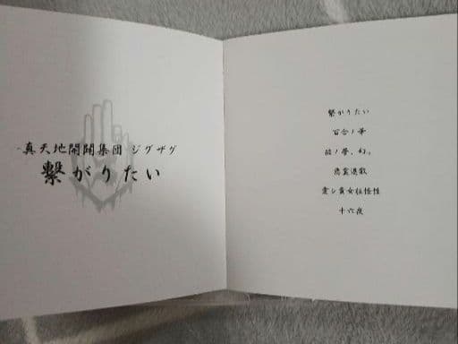 真天地開闢集団ジグザグ　『繋がりたい』　レア　CD　入手困難