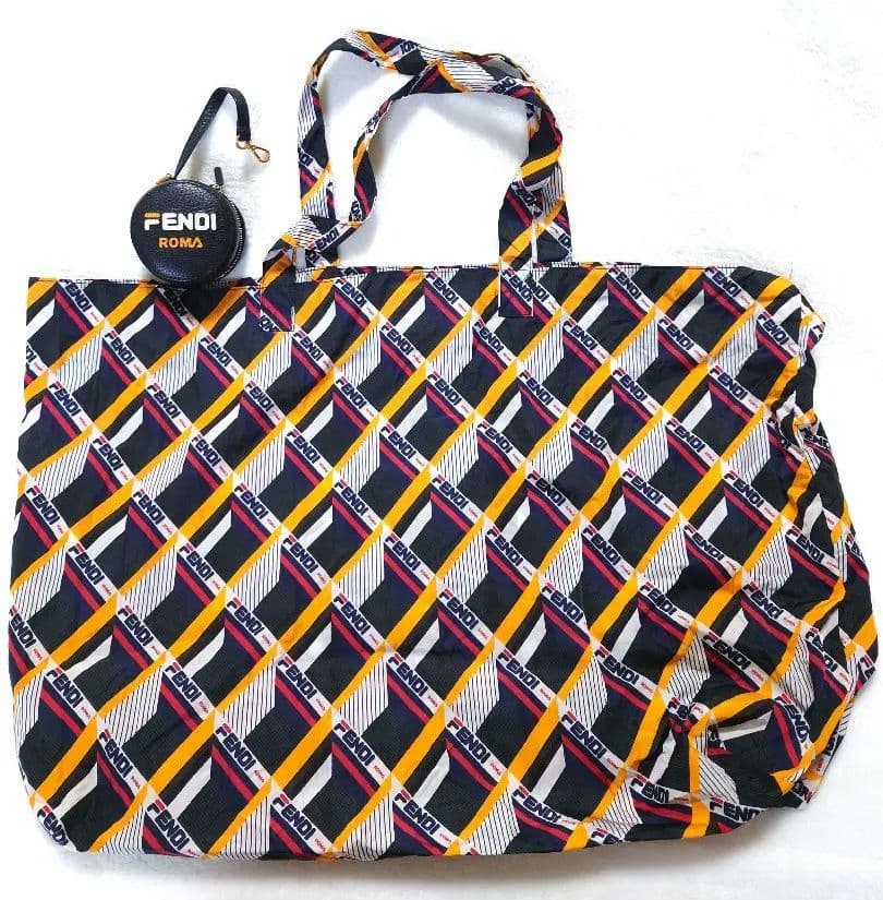 FENDI FIRA フィラ ナイロン トート エコバッグ 大容量 ポーチ付