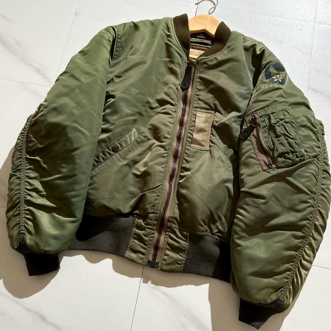 希少　初期　バズリクソンズ　B-15D　MOD　フライトジャケット　オリーブ　緑