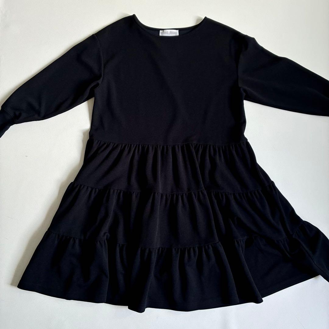 ◆美品◆ビアズリー◆2.5万◆ドライタッチティアードチュニック◆黒ブラック◆F