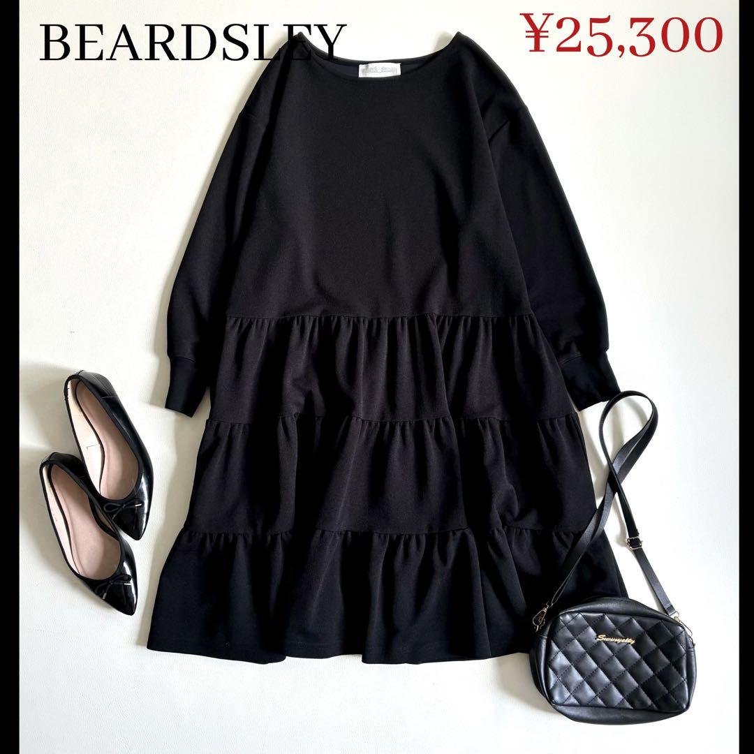 ◆美品◆ビアズリー◆2.5万◆ドライタッチティアードチュニック◆黒ブラック◆F